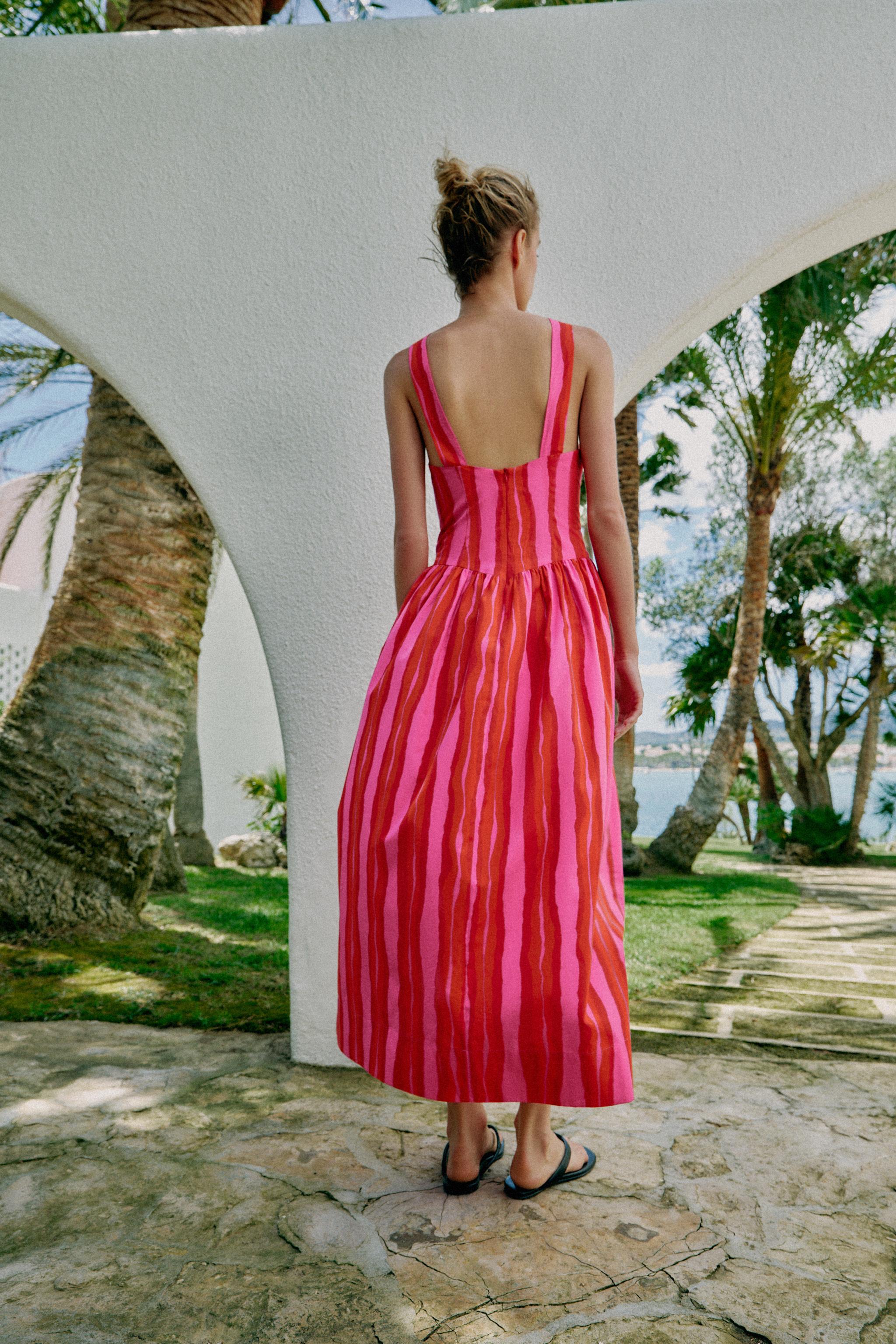 STRIPED FIREMAN CLASP DRESS